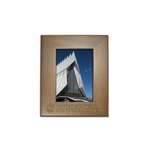 Air Force Academy 4x6 engraved walnut picture frame gift