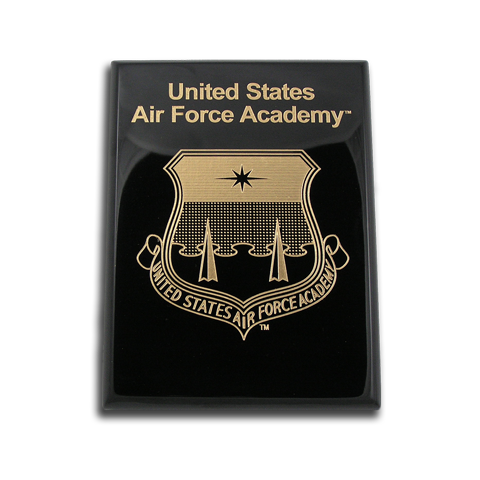 Air Force Academy Black Lacquer 8x10 plaque